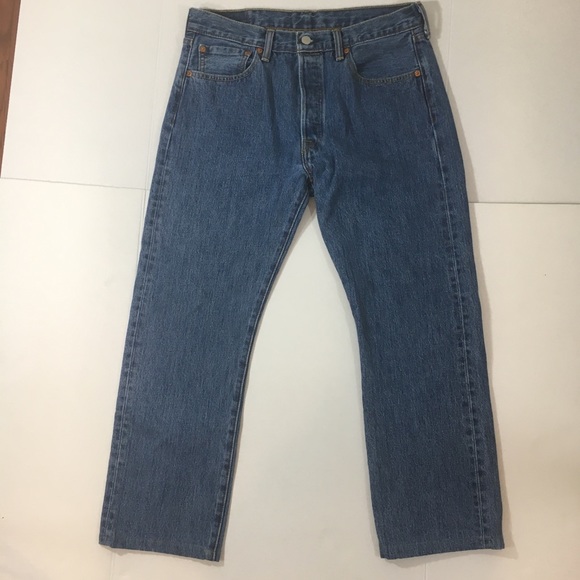 Levi’s 501 button fly high waisted mom jeans 33 - Picture 2 of 8
